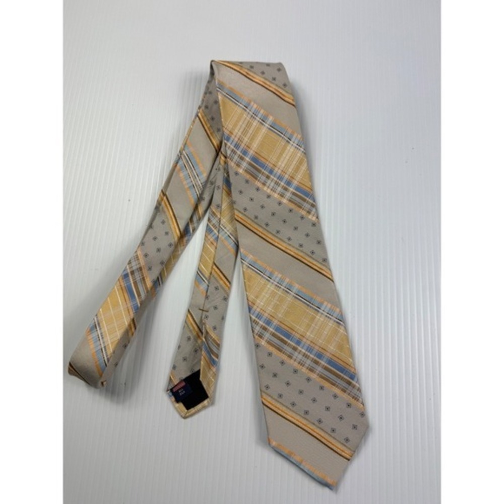 yApre Silk Necktie Plaid Pattern USA Made Men's Fashion Accessory